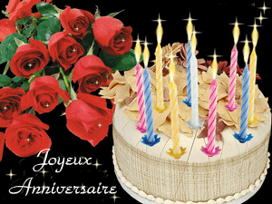 Gif joyeux anniversaire roses rouges
